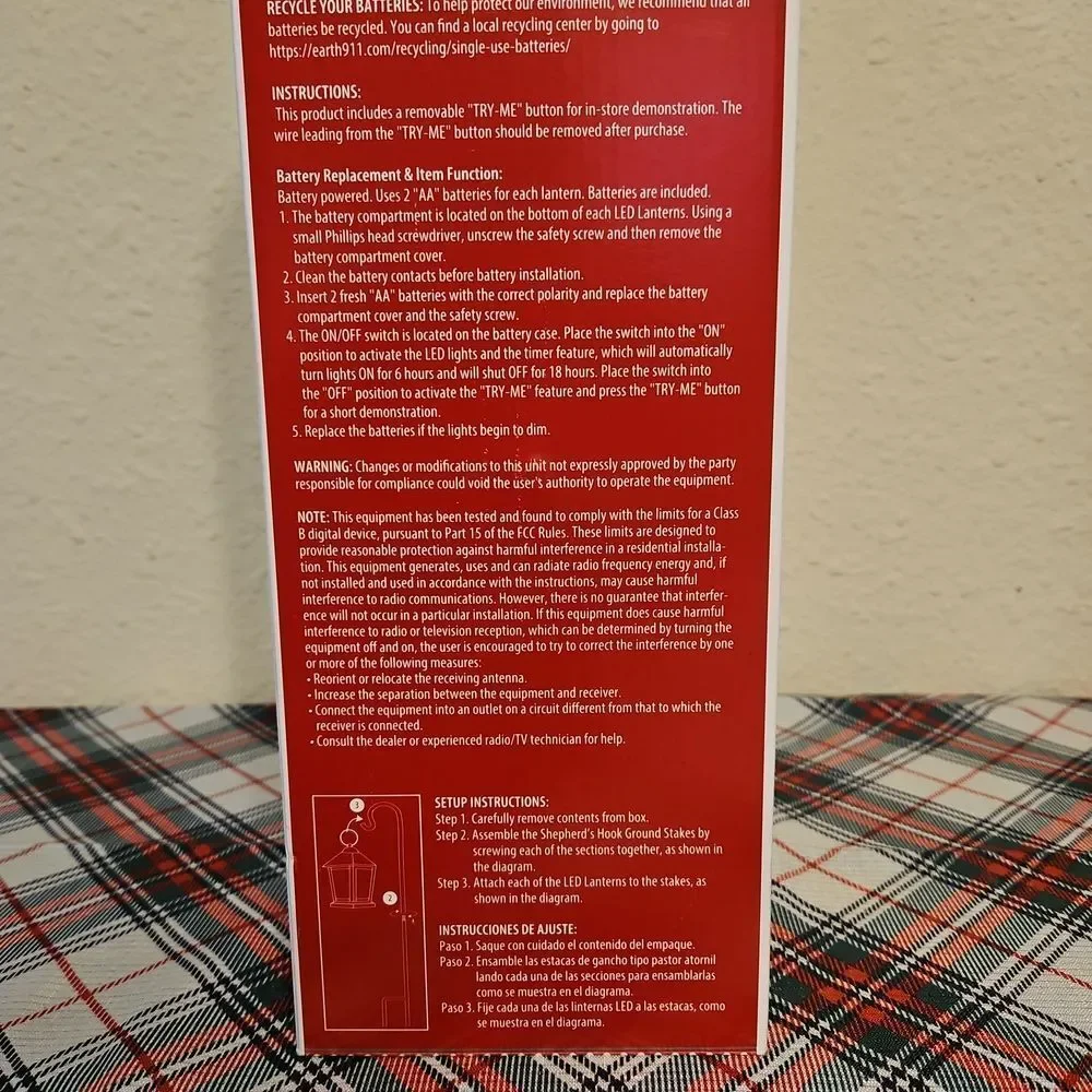 Holiday Time LED Illumination Nativity Lantern Pathway Markers Set